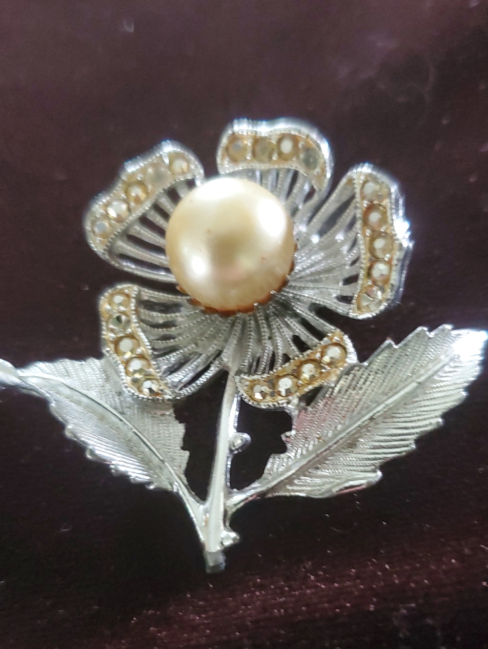 Vintage Sarah Coventry "Nocturne" Flower Brooch (1966)